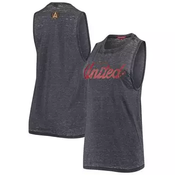 Женская майка Mitchell & Ness Heathered Black Atlanta United FC Special Script Muscle Tank