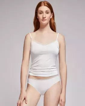 Женская майка на бретелях из ткани Eko Modal Lenzing Gisela, белый