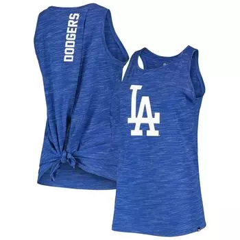 Женская майка New Era Royal Los Angeles Dodgers Space Dye с узлом на спине New Era