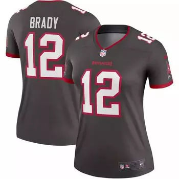 Женская майка Nike Tom Brady Pewter Tampa Bay Buccaneers Alternate Legend Nike