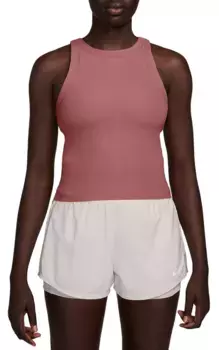 Женская майка Nike Zenvy Rib Dri-FIT, цвет Canyon Pink