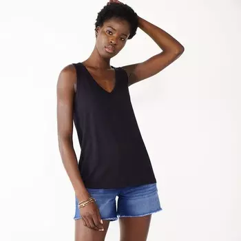 Женская майка Nine West Easy с v-образным вырезом, черный
