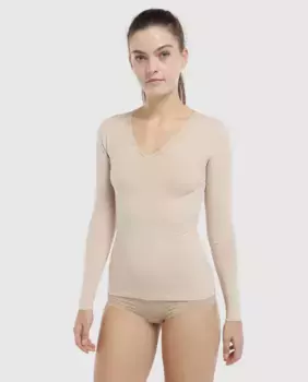 Женская майка Original Sin с длинными рукавами и кружевом Pecado Original, цвет Arena