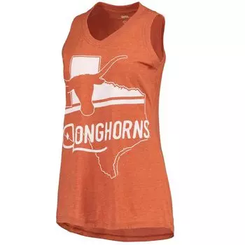 Женская майка Pressbox Texas Orange Texas Longhorns Ferris Melange с v-образным вырезом