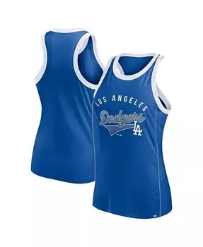 Женская майка Royal Los Angeles Dodgers Tailsweep Fashion Racerback со стразами Fanatics, синий