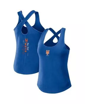 Женская майка Royal New York Mets с перекрестной спиной WEAR by Erin Andrews, синий