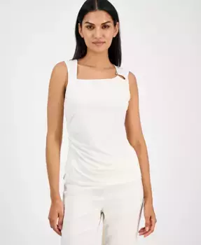 Женская майка с асимметричным вырезом Anne Klein, белый