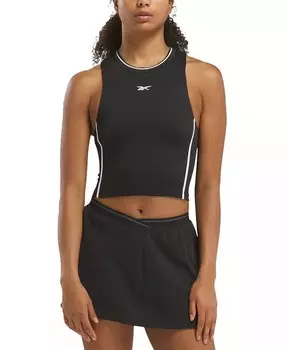 Женская майка с цветными блоками Team Racerback Reebok, черный