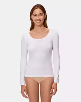 Женская майка с длинными рукавами без боковых швов Playtex, белый