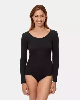 Женская майка с длинными рукавами без боковых швов Playtex, черный