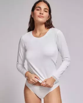 Женская майка с длинными рукавами из ткани Modal Lenzing Gisela, белый