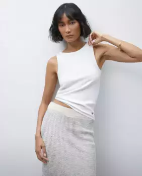 Женская майка с халтером без рукавов Tintoretto, белый