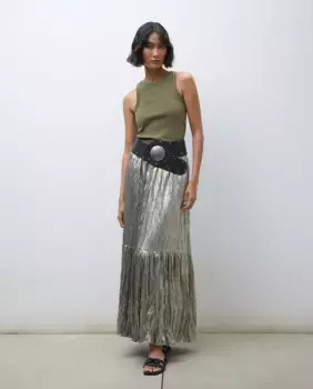 Женская майка с халтером без рукавов Tintoretto, цвет 520 Kaki