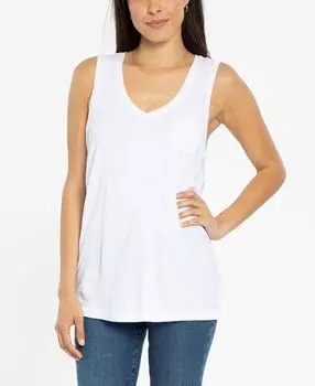 Женская майка с карманом и v-образным вырезом NYDJ, мульти