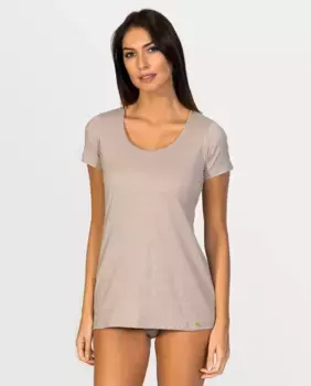 Женская майка с короткими рукавами из экологически чистой ткани ZD, цвет Topo