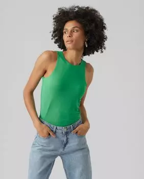 Женская майка с круглым вырезом Vero Moda, зеленый