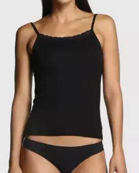 Женская майка с кружевной отделкой Promise, черный