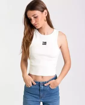 Женская майка с логотипом The-Are, белый