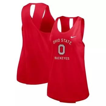 Женская майка с открытой спиной Nike Scarlet Ohio State Buckeyes Primetime, цвет Osu Red