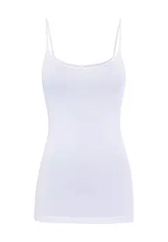 Женская майка с овальным вырезом на бретельках-спагетти -con-ta-, белый