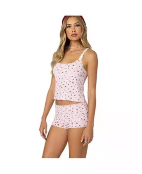 Женская майка с принтом «клубника для девочек» Edikted, розовый