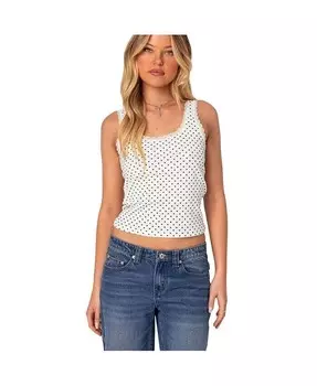 Женская майка с принтом Lover Girl Edikted, белый