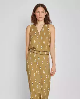 Женская майка с принтом Trucco, бежевый