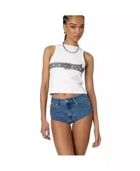 Женская майка с пряжками Edikted, белый