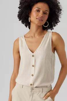 Женская майка с пуговицами Vero Moda, белый