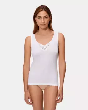 Женская майка с широкими бретелями и деталью выреза Playtex, белый