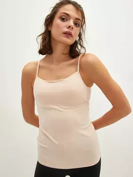 Женская майка с U-образным вырезом и прямым ремешком LCW Dream