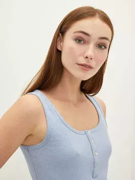 Женская майка с U-образным вырезом LCWAIKIKI Classic