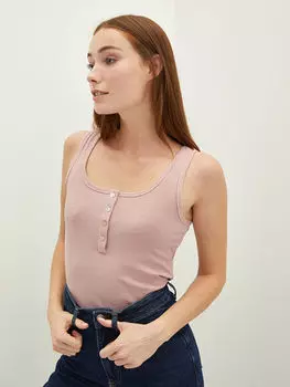 Женская майка с U-образным вырезом LCWAIKIKI Classic