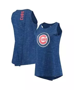 Женская майка с узлом на спине Royal Chicago Cubs Space Dye New Era, синий