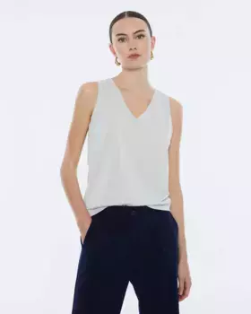 Женская майка с V-образным вырезом и без рукавов Andam, серый