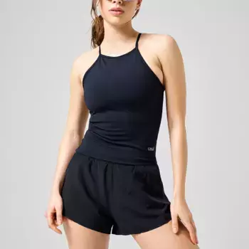 Женская майка с встроенным бюстгальтером на запах Casall, черный