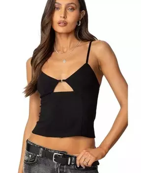 Женская майка с вырезом Liana Edikted, черный