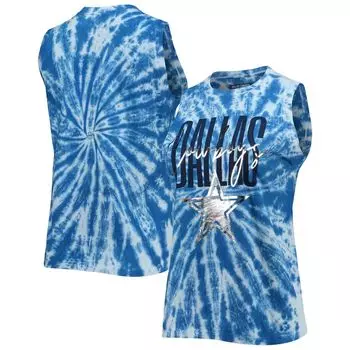 Женская майка свободного кроя из джерси Lauren James Royal Dallas Cowboys Tie-Dye