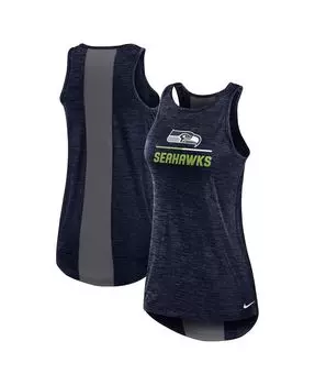 Женская майка темно-синего цвета seattle seahawks с высоким вырезом Nike, синий