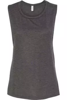 Женская майка-топ BELLA + CANVAS Flowy Scoop Muscle, темно-серый