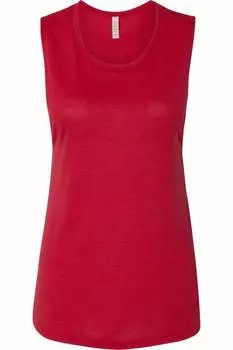 Женская майка-топ BELLA + CANVAS Flowy Scoop Muscle, красный