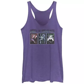 Женская майка Tri-Blend Racerback Queen Of Halloween Disney Villains Queen Of Halloween Licensed Character, цвет Purple Heather