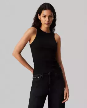 Женская майка узкого кроя Calvin Klein Jeans, черный