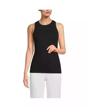 Женская майка в рубчик Lands' End, черный