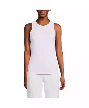 Женская майка в рубчик Lands' End, фиолетовый