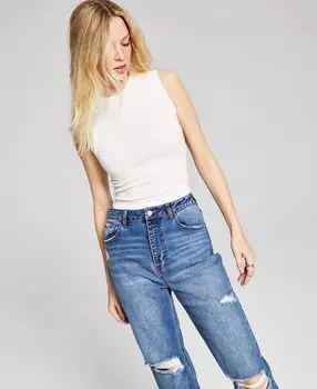 Женская майка в рубчик, созданная для macy's And Now This, кремовый