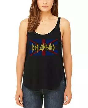 Женская майка word art flowy - топ def leppard LA Pop Art, черный