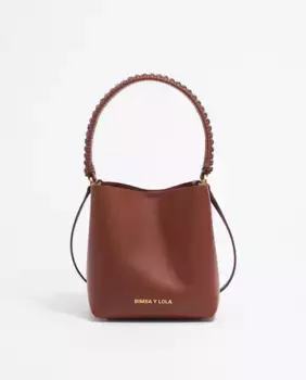 Женская маленькая кожаная сумочка Chihuahua Bimba y Lola, коричневый