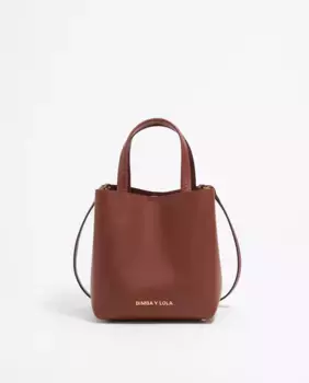 Женская маленькая кожаная сумочка Chihuahua Bimba y Lola, коричневый