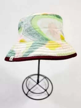 Женская маленькая панама в бордово-черепаховом цвете Romualda